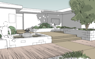 front yard concept sketch